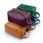 Hot Sale Retro Pu Leather Makeup Bag Fashion Large Capacity Tourism Wash Storage Bag Portable Delicate Handheld Bag